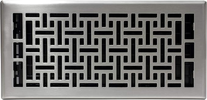 Decor Grates AJH614-NKL Oriental Floor Register, 6-Inch by 14-Inch - Image 2