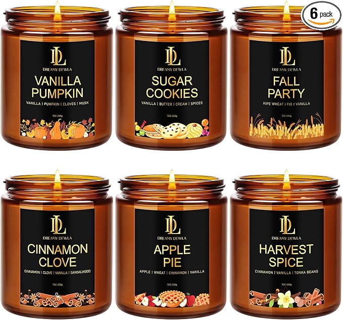 DL DREAMY DEWLA Fall Candles Set by DLDREAMYDEWLA