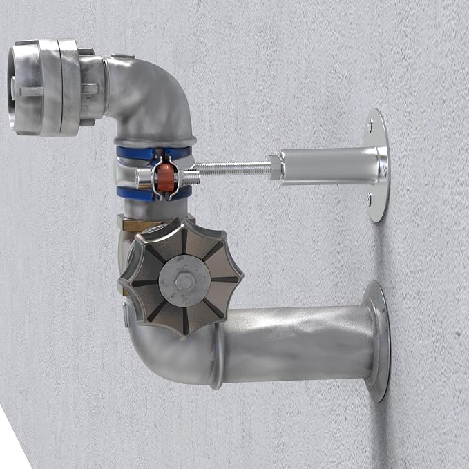 3PCS 304 Stainless Steel Wall Mount Ceiling Mount Adjustable Pipe - Image 6