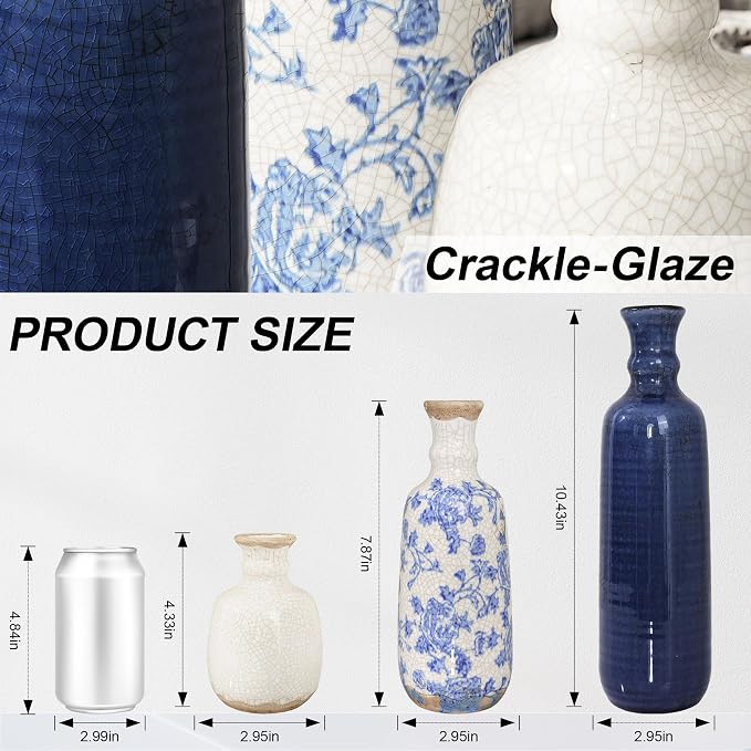 Ceramic Vase Set, Decorative Vases - Image 3