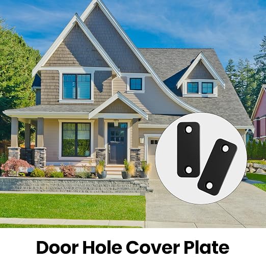 1" x 2-1/4" Door Hole Cover Plate, Stainless Steel Door Strike Filler Plate | 1 - Image 7