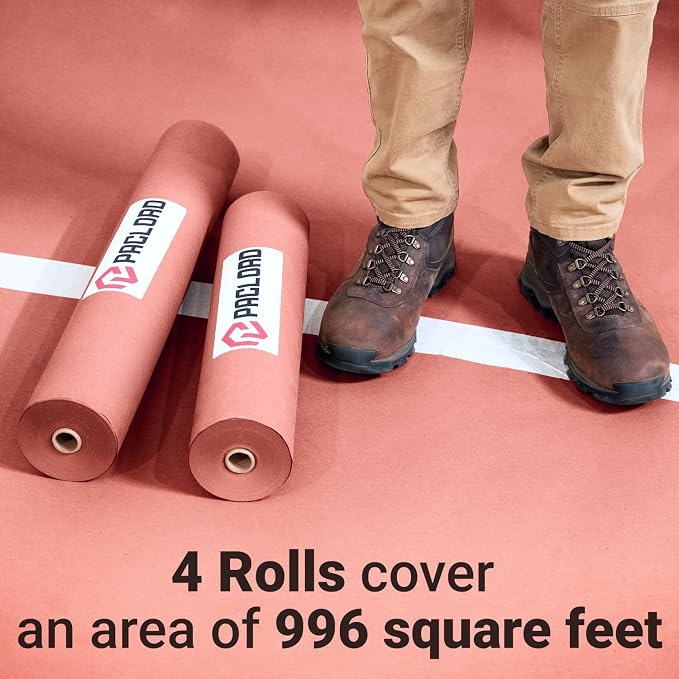 Floor Protection Paper 18" x 166' Red Rosin Paper Roll - Image 6