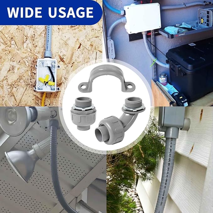 Yariwiz 1 Inch PVC Electrical Conduit Fitting Plastic Liquid Tight Conduit - Image 7