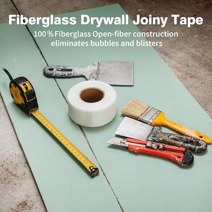 NEZUIBAN Drywall Joint Tape 1.97 in x 150 Ft, 13 Mesh Heavy-Duty Fiberglass - Image 6