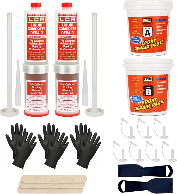 Polygem LCR Epoxy Concrete Crack Repair Kit by LCR