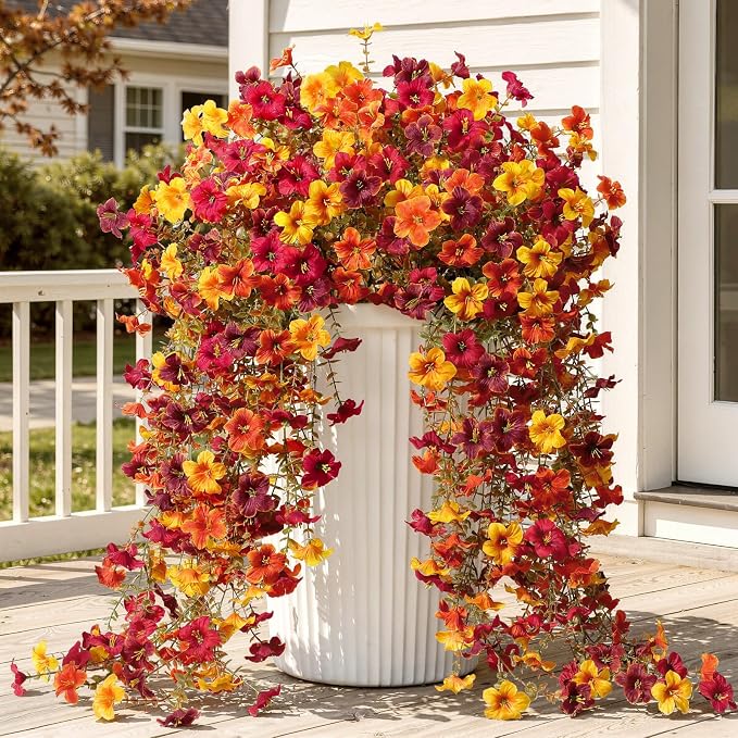 8 Pcs Upgrade Big Artificial Hanging Fall Flowers - Image 9