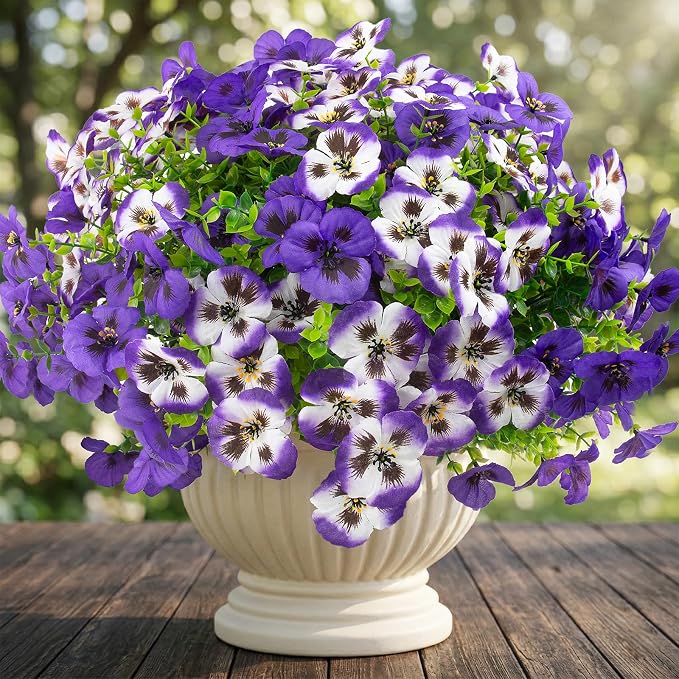 Rowfad 36 Pcs Artificial Fake Pansy Flowers by RowfadFlora