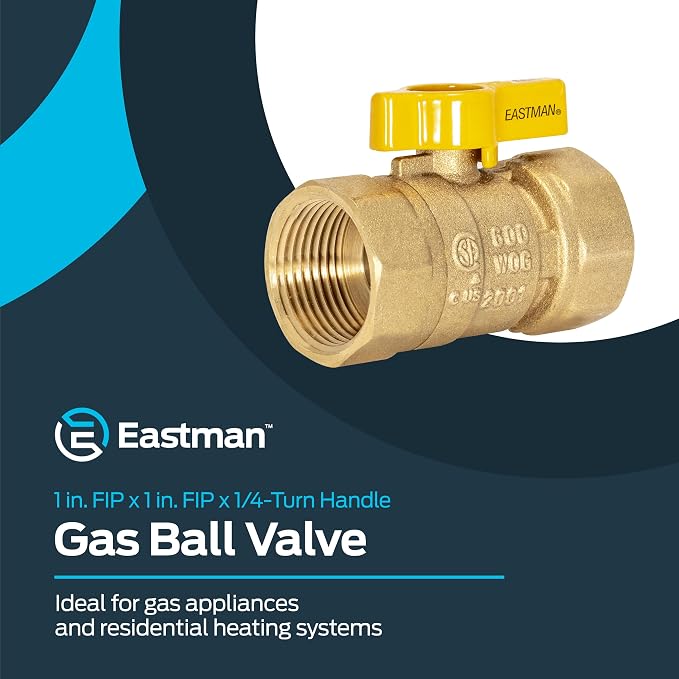 Eastman 1 Inch FIP Straight Gas Ball Valve - Image 2