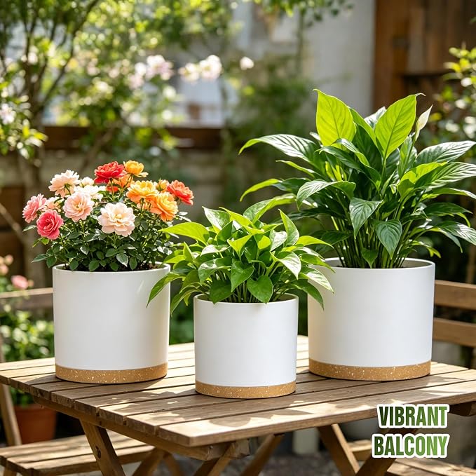 10/9/8 Inch Plant Pots 3 Pack, - Image 7