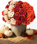 Artificial Fall Flowers for Outdoors, 12 Bundles Faux Geraniums | UV-Resistant by Unknown