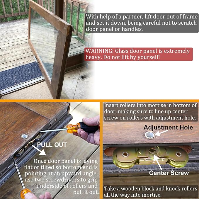 Andersen Patio Sliding Door Tandem Roller Assembly | Compatible - Image 4