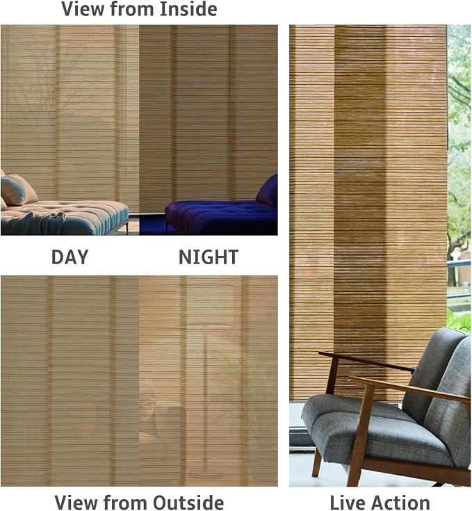 Replacement Fabric Panels for Sliding Glass Door, Fabric Only, Natural Woven - Image 6