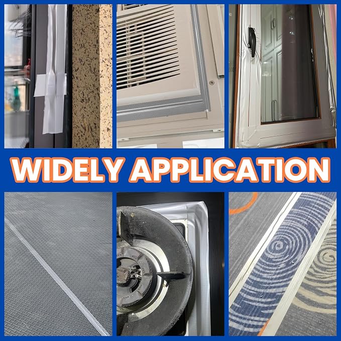 Silver Window Weather Sealing Tape, Window Draft Isolation Sealing Film Tape - Image 3