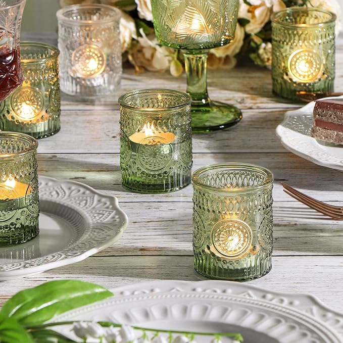 DEVI 24pcs Green Votive Candle Holders - Image 4