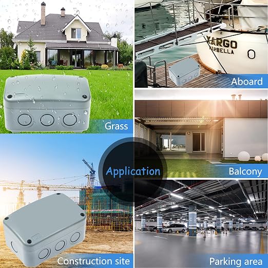 4PK Electrical Junction Box, Nineleaf IP66 Weatherproof Junction Box, 4.9"x - Image 8