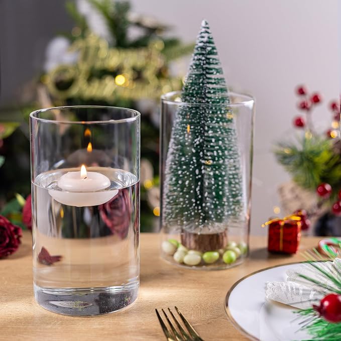 UPBUD 6 Inch Glass Cylinder Vases - Image 8