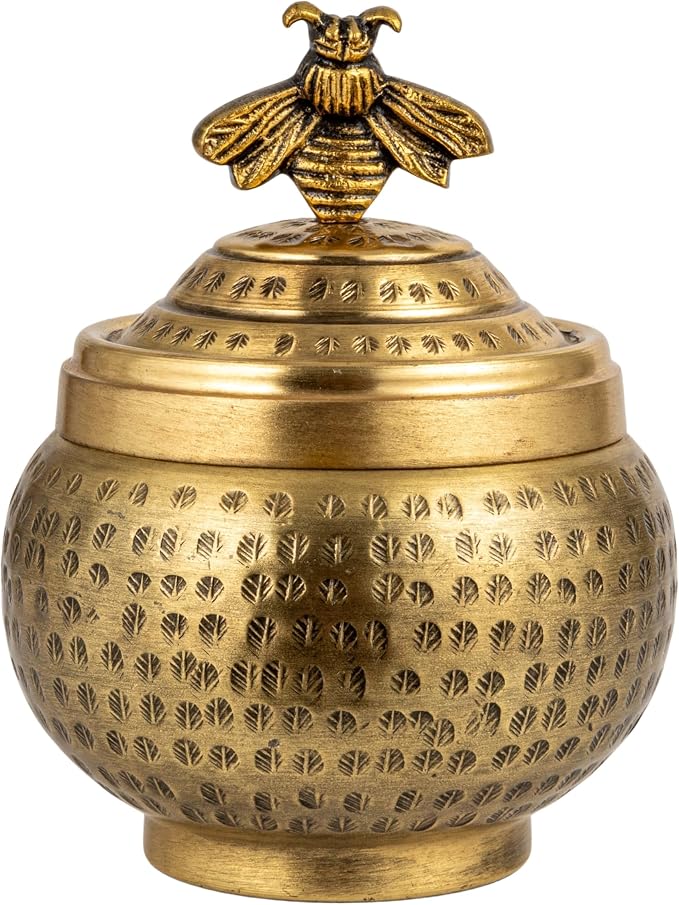 Creative Co-Op Round Hammered Metal Container - Image 7