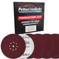 ProductionShop Premium 9" Red 9-Hole Pattern 150 Grit Sanding Discs, Box of 20 by ProductionShop