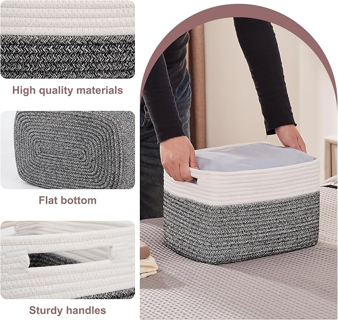 OIAHOMY 4 Pack Storage Basket, Closet Organizer - Image 3