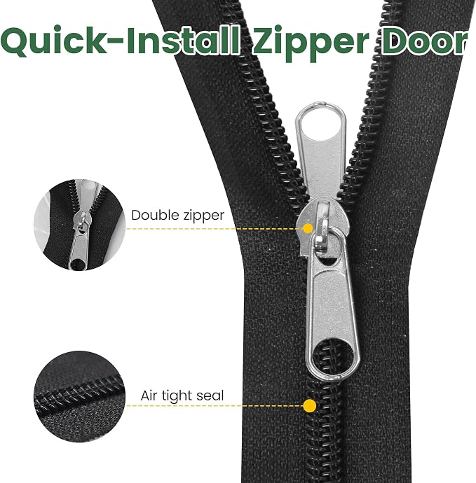 Voomey Dust Barrier 4.7 x 7.2 ft Plastic Zipper Door Dust Protection Kit - Image 3