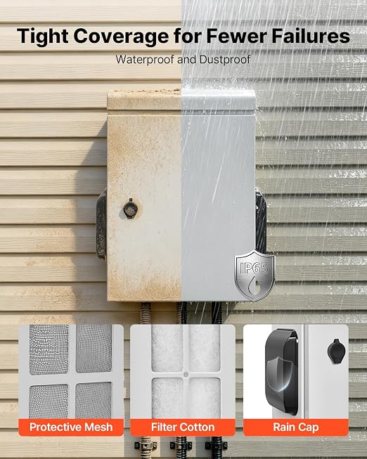 VEVOR Outdoor Electrical Box, Cold-Rolled Steel, Electrical Junction Box - Image 5