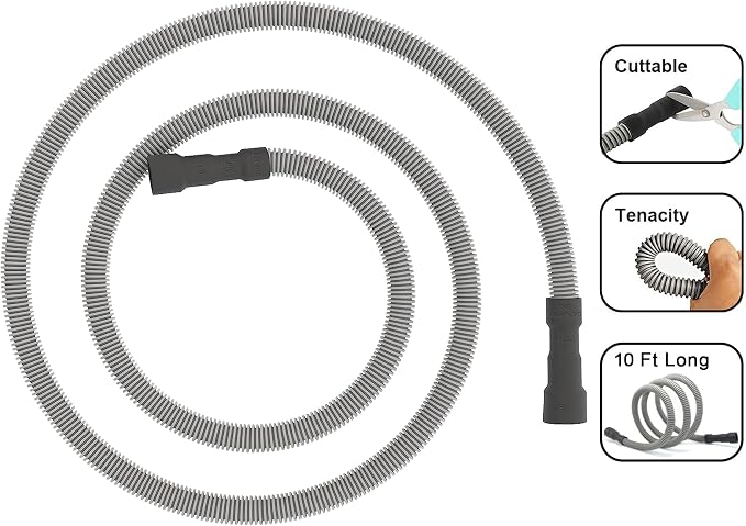 MyLifeUNIT Universal Dishwasher Drain Hose, 10 Ft Dishwasher Discharge Hose - Image 7