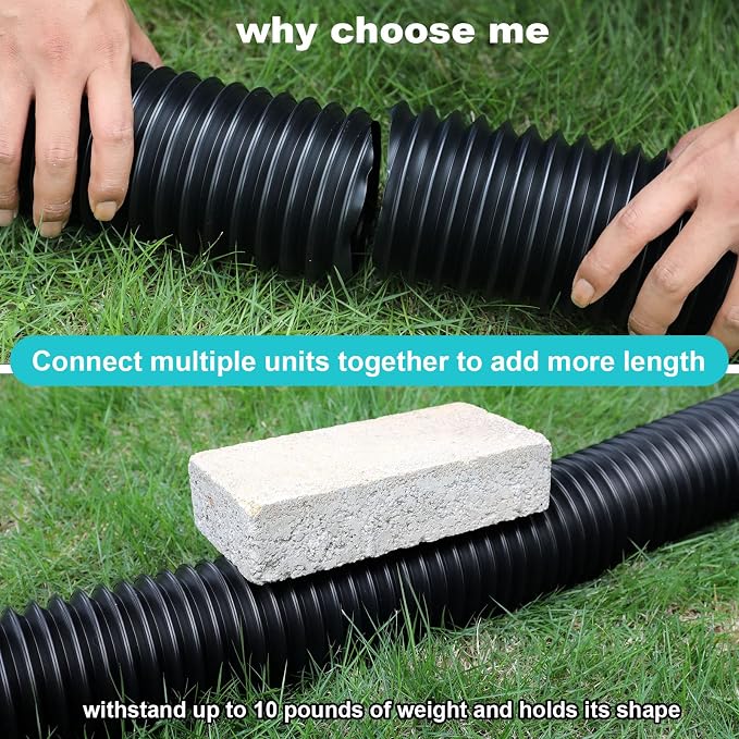 plusgutter 16.5ft Long Gutter Downspout Extensions Flexible, Down Spout Drain - Image 3