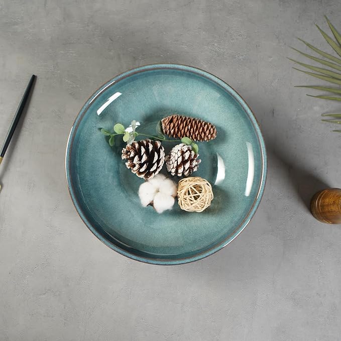 Ceramic Fruit Bowl for Kitchen Counter, Decorative Pedestal Bowl for Table - Image 5