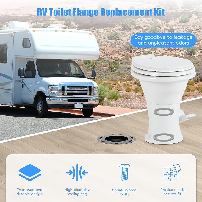 RV Toilet Seal with 3" Socket Floor Flange Kit - Image 4
