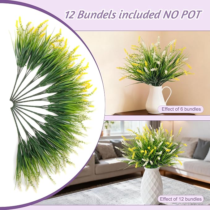 Ammyoo Artificial Faux Plants for Outdoor Spring Decoration, Fake Flowers - Image 6