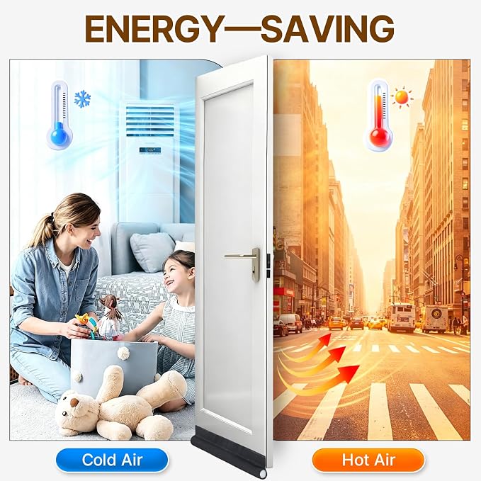 MQXIQI Door Draft Stopper 36 Inch, Single Side Self-Adhesive Door Seal Strip - Image 3