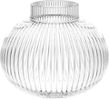 Round Glass Vase, Flower Vases for Bouquet, Ribbed Glass Vases for Flowers by YANWE