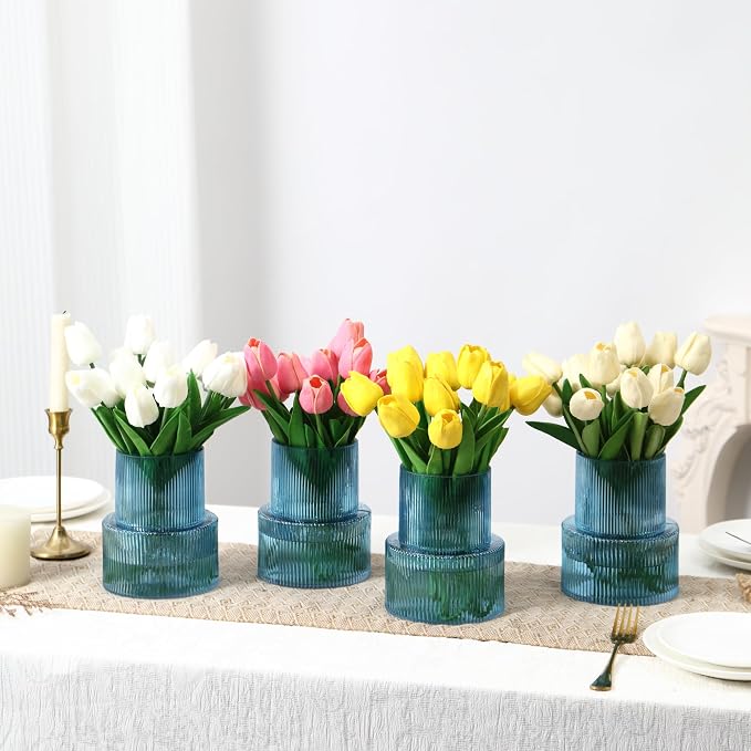 Ribbed Glass Vases, Modern Vase - Image 5