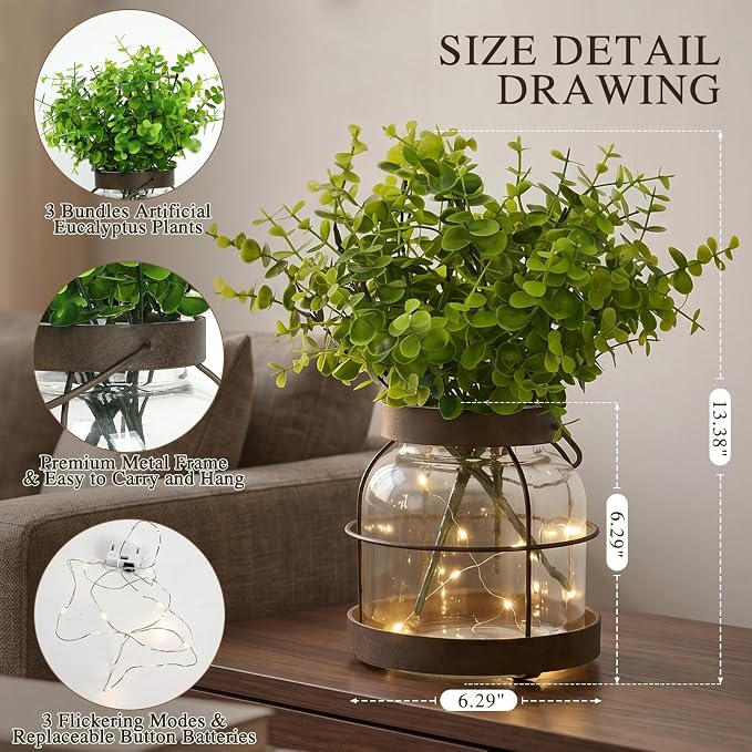 Rustic Farmhouse Glass Vase - Image 3