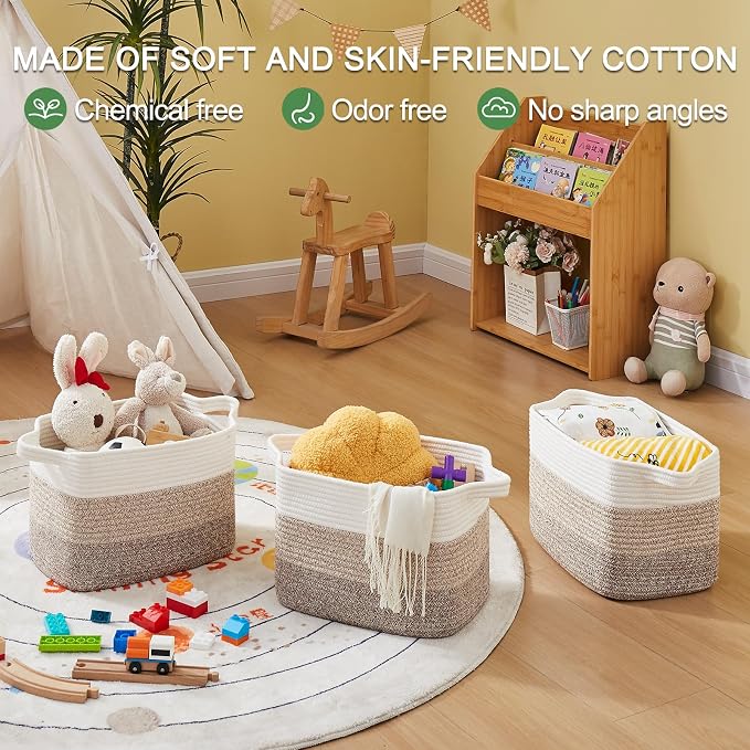 OIASKET Storage Basket for Organizing, Woven Baskets for Storage, Rectangle - Image 5