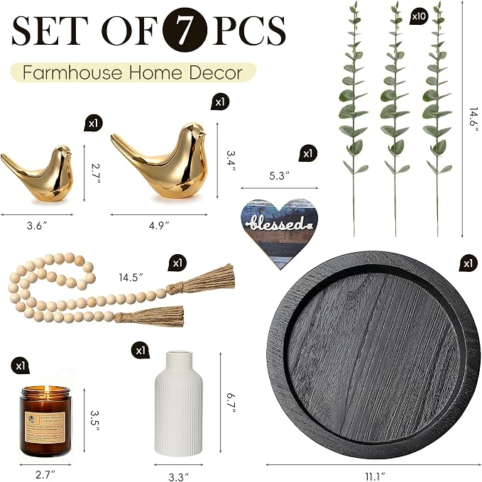 Rustic Modern Farmhouse Decor Set of 7 - Image 9