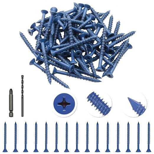 60Pcs 3/16" x2-1/4” Concrete Screws by Unknown
