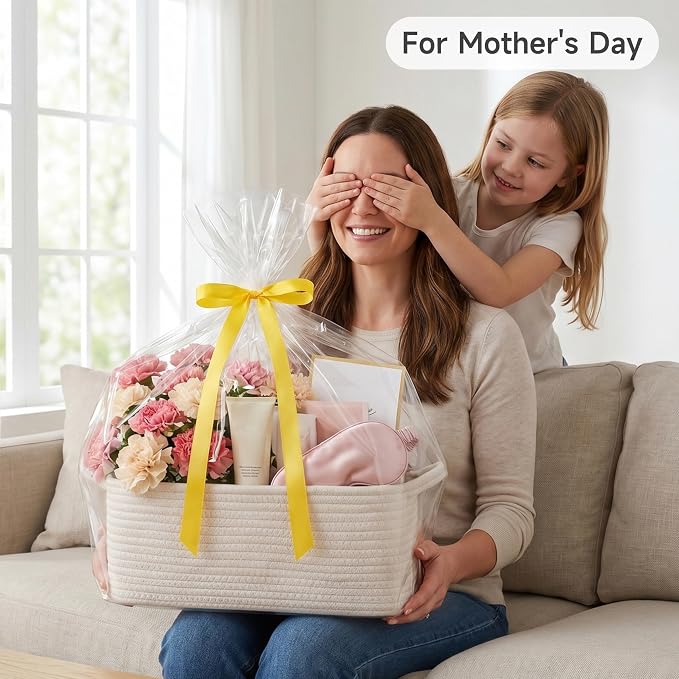 OIAHOMY Cotton Rope Gift Basket Empty - Image 9