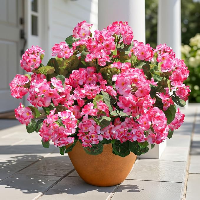 Artificial Geranium Fake Flowers - Image 9