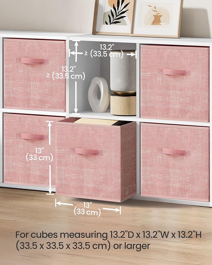 SONGMICS Storage Cubes, 13-Inch Foldable Closet Organizers | Non-Woven Fabric - Image 3