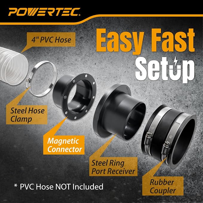 POWERTEC 70526 4" Magnetic Connector - Image 2