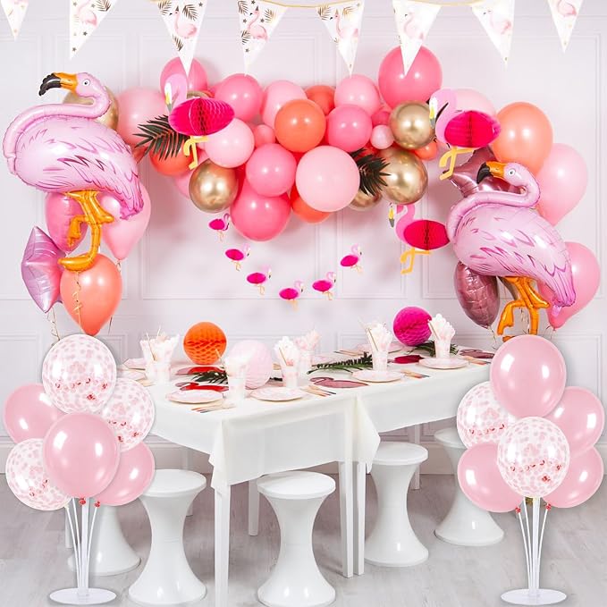 TONIFUL 4 Set Pink Balloon Stand Balloon Centerpieces - Image 4