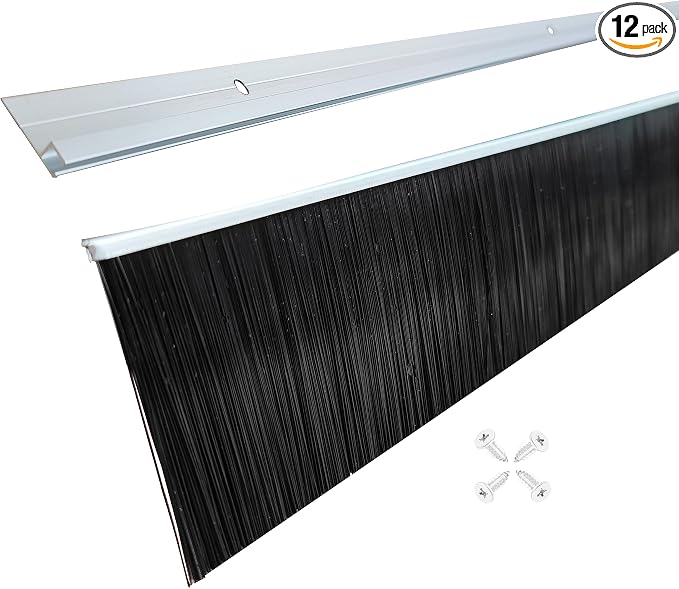 Garage Door Brush Seal Kit, Retsun 12 Pack 39.37" L x 3" W Bristle | Extra wide by HOME