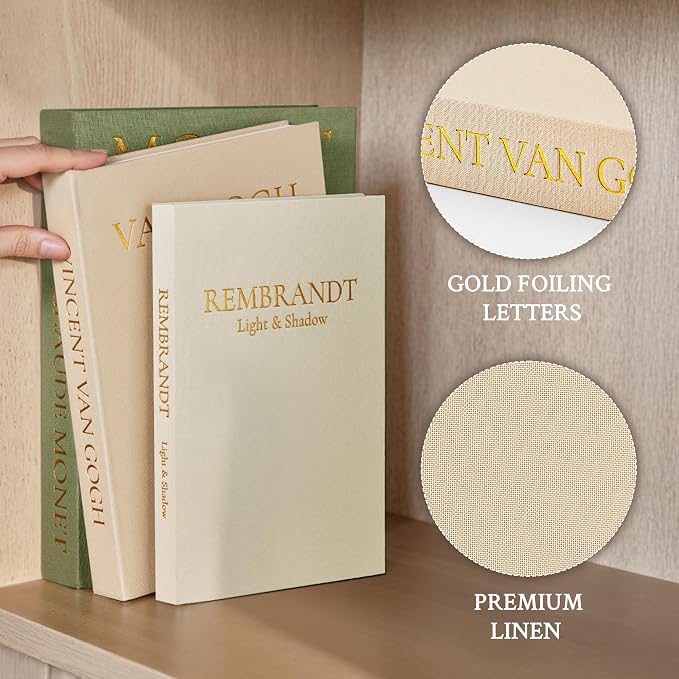 JARLINK Aesthetic Decorative Books, Sage | Stylish Storage Boxes - Image 4