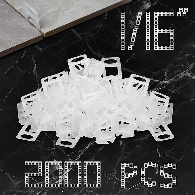 Storystore 2000pcs Tile Leveling Clips 1/16 Inch Tiles Spacers | Tile Leveling by Storystore