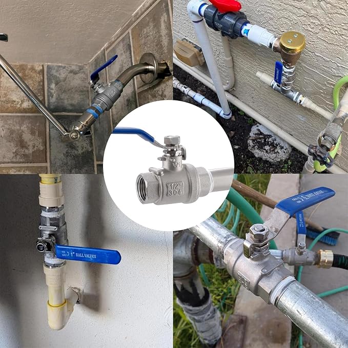 Wantmatch 3/4" Female NPT Ball Valve 304 Stainless Steel Full Port Ball Valve - Image 9