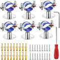 6PCS 304 Stainless Steel Wall Mount Ceiling Mount Pipe Supports, Suitable by WYSIYWYKA