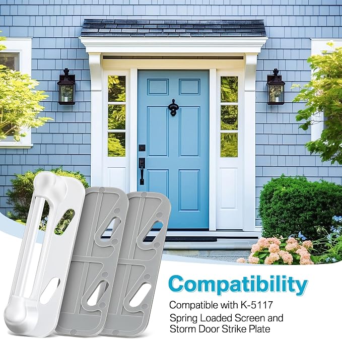 Enhon 3 Pack Screen Door Spring Strike Plate | Spring Loaded Screen and Storm - Image 2