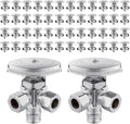 50PC EFIELD PEX-A Expansion Angle Stop Valve, Chrome Plated-VALVE067 by EFIELDPEXTUBING
