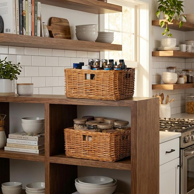 StorageWorks Pantry Baskets, Willow Storage Baskets - Image 6